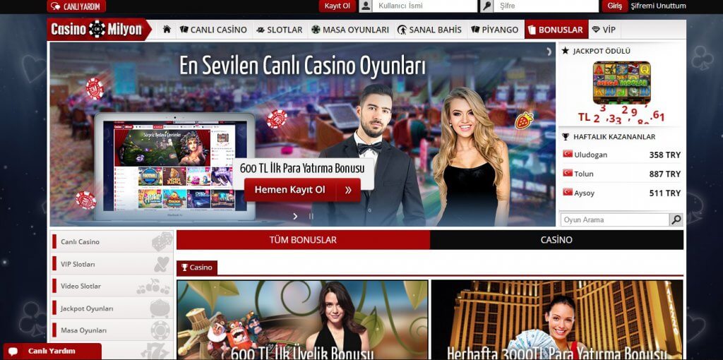 Casino Milyon bonus