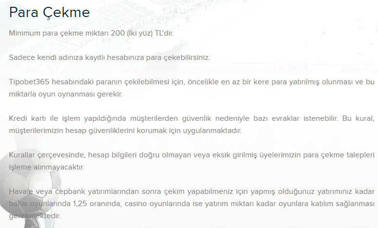 Tipobet Para Çekme